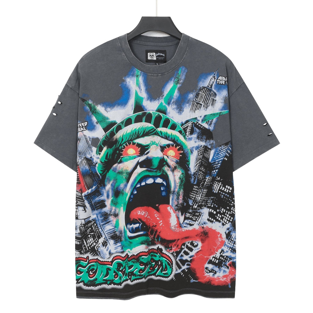 Godspeed Statue of Liberty Graphic T-Shirt ¡ª front