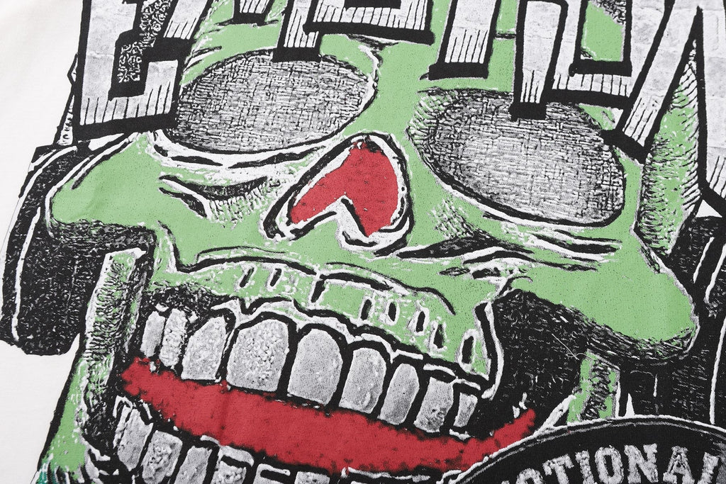 MIXED EMOTION Skull Headphones Graphic Short-Sleeve T-Shirt ¡ª detail