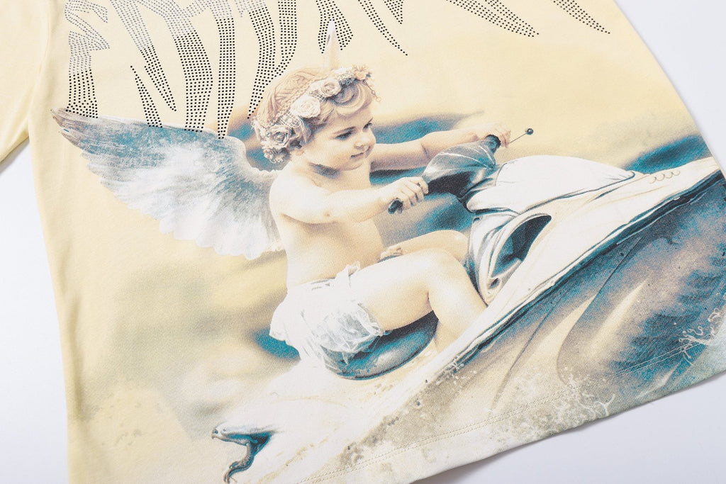 MIXED EMOTION Angel Graphic Short-Sleeve T-Shirt ¡ª detail
