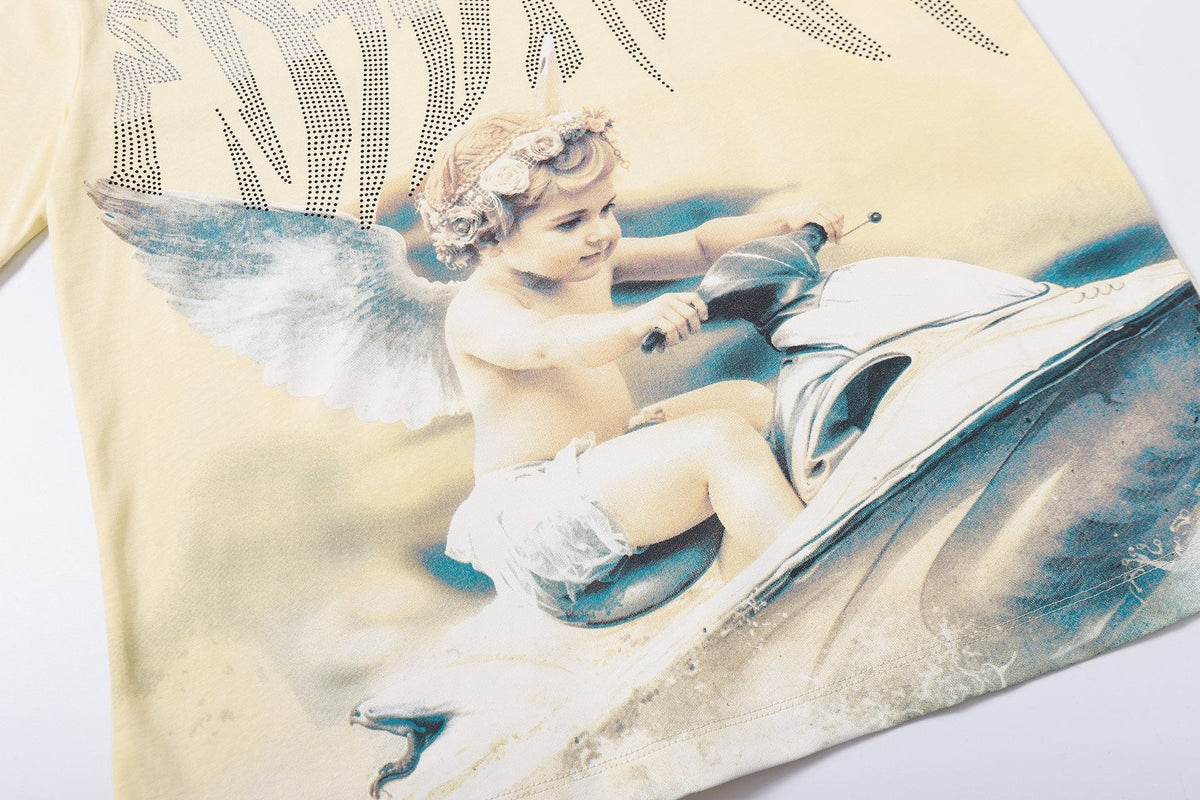MIXED EMOTION Angel Graphic Short-Sleeve T-Shirt ¡ª detail