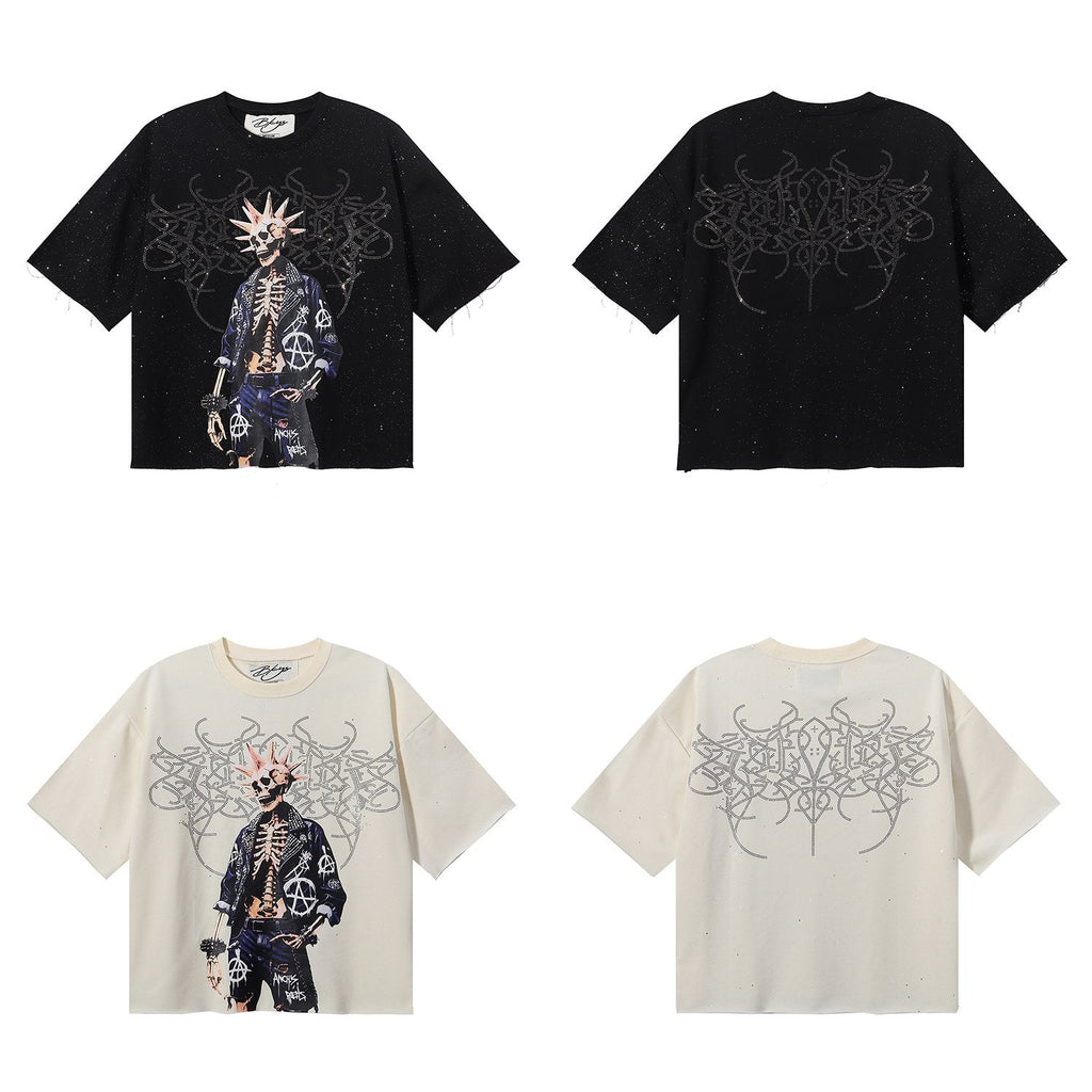 BKYS Revival Skeleton Rhinestone Graphic T-Shirt ¡ª comparison