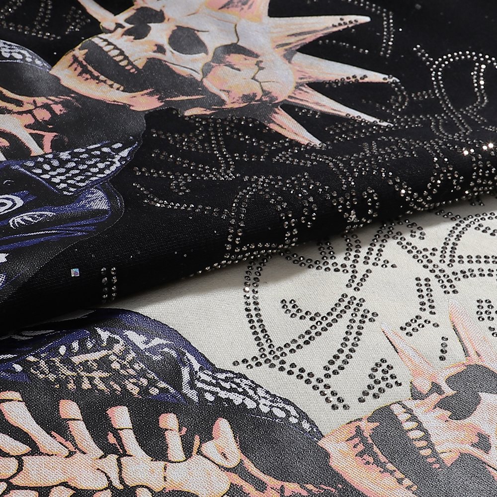 BKYS Revival Skeleton Rhinestone Graphic T-Shirt ¡ª detail