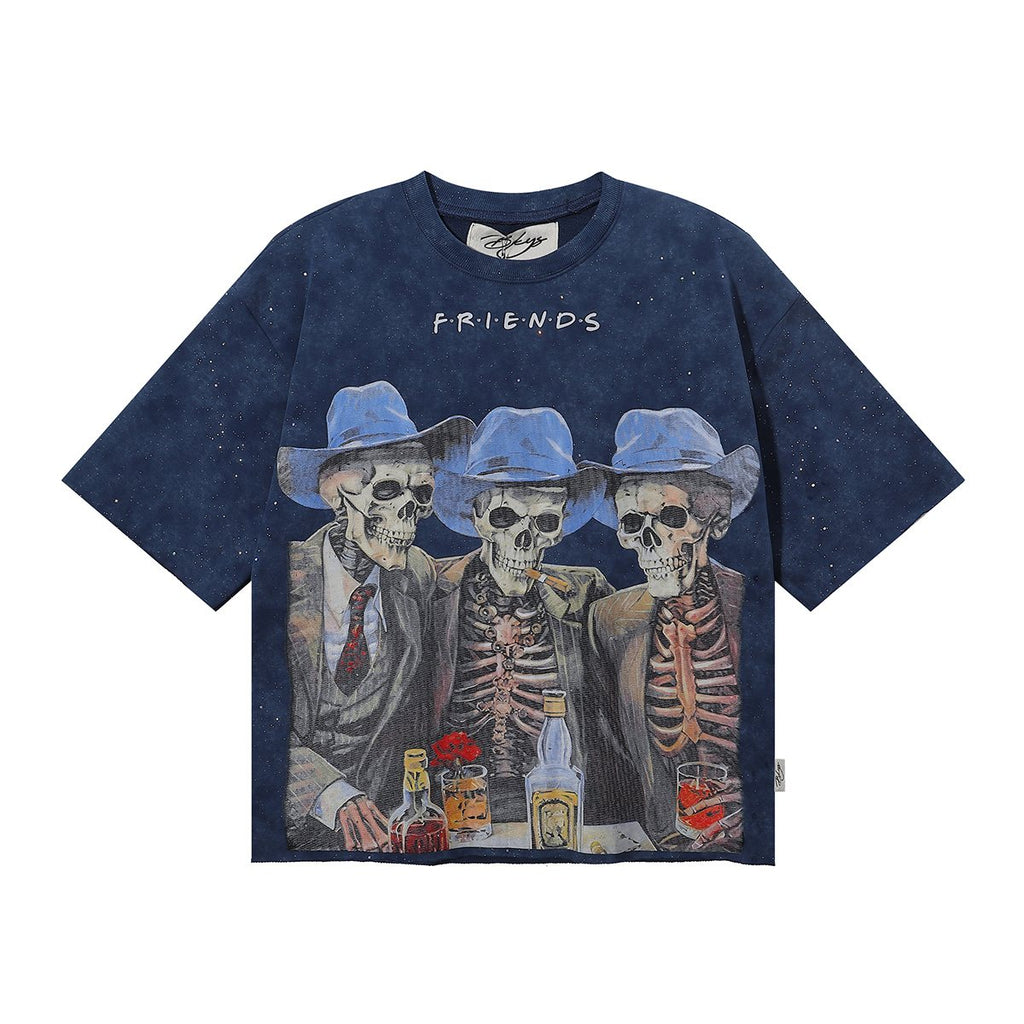 BKYS Revival Rock Skeleton Graphic Short-Sleeve T-Shirt ¡ª hero