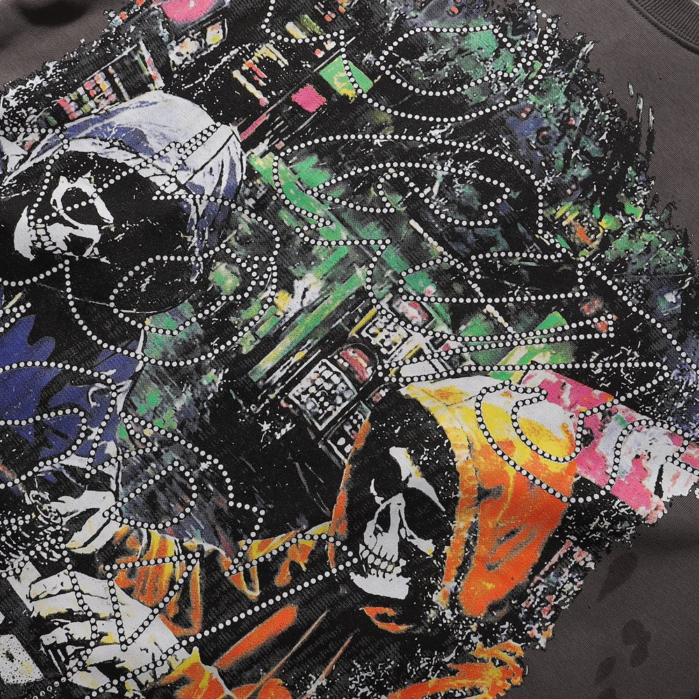BKYS Revival No Gut No Glory Rhinestone Cropped T-Shirt ¡ª detail