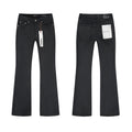 Purple Brand Black Coated-Look Bootcut Jeans ¡ª hero