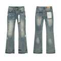 Purple Brand Paint-Splatter Distressed Bootcut Jeans ¡ª hero