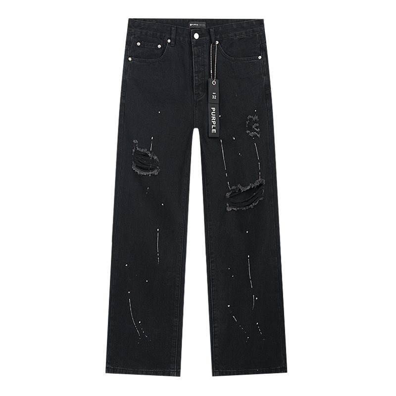 Purple Brand Paint-Splatter Distressed Jeans ¡ª hero