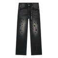 Purple Brand Black Paint-Splatter Distressed Jeans ¡ª hero