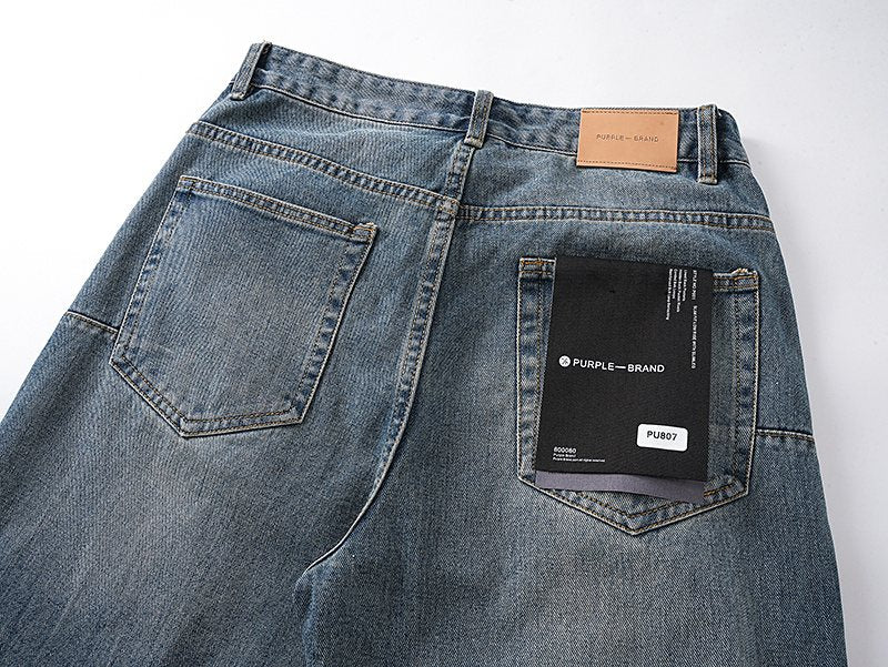 Purple Brand PU807 Washed Blue Distressed Jeans ¡ª detail