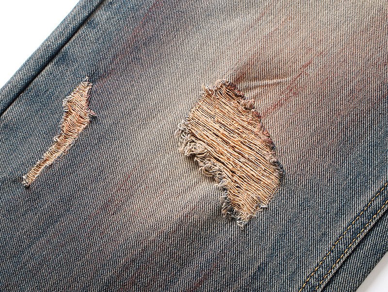 Purple Brand Distressed Blue Jeans ¡ª detail