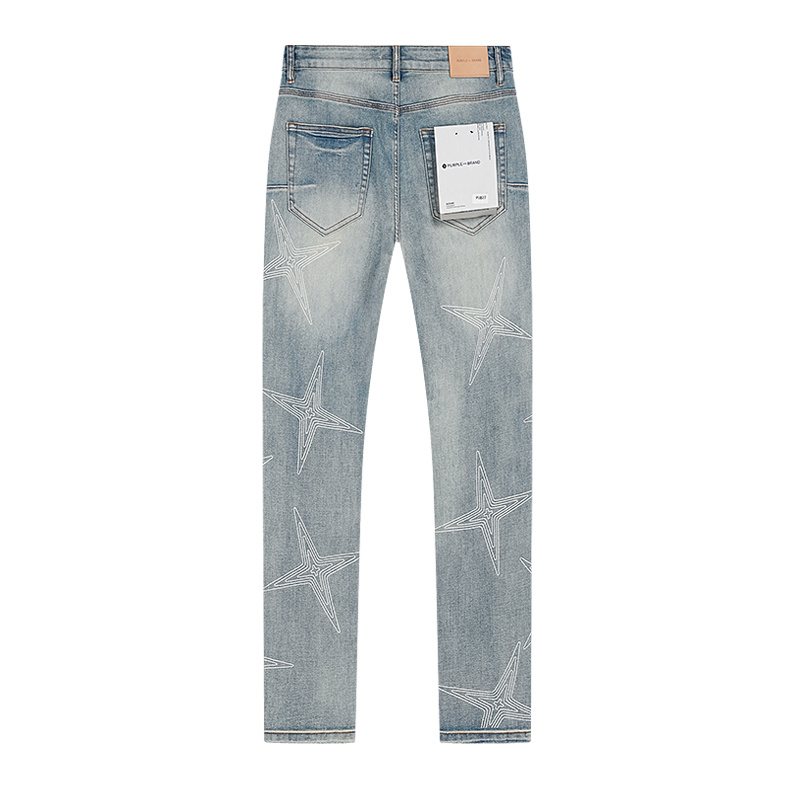 Purple Brand Star Graphic Light Blue Jeans ¡ª back