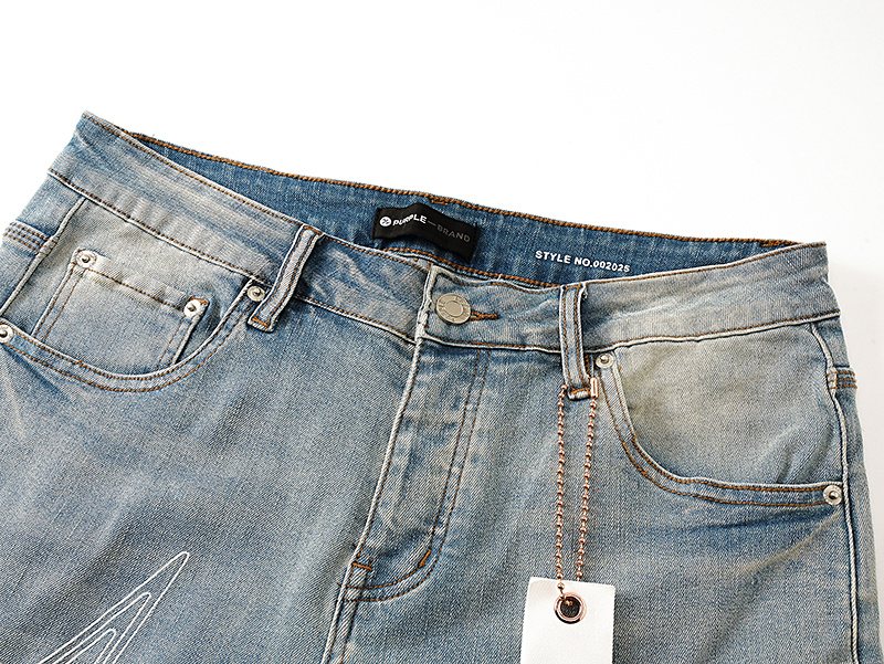 Purple Brand Star Graphic Light Blue Jeans ¡ª detail