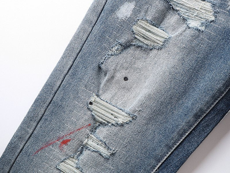 Purple Brand Distressed Washed Denim Jeans ¡ª detail