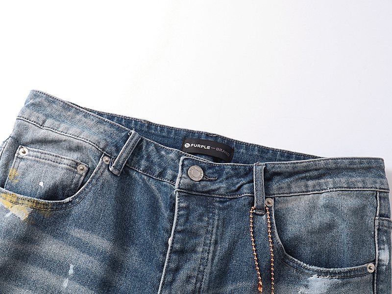 Purple Brand Distressed Washed Denim Jeans ¡ª detail