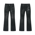 Purple Brand Black Distressed Flared Jeans ¡ª hero