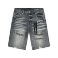 Purple Brand Distressed Gray Denim Shorts ¡ª hero