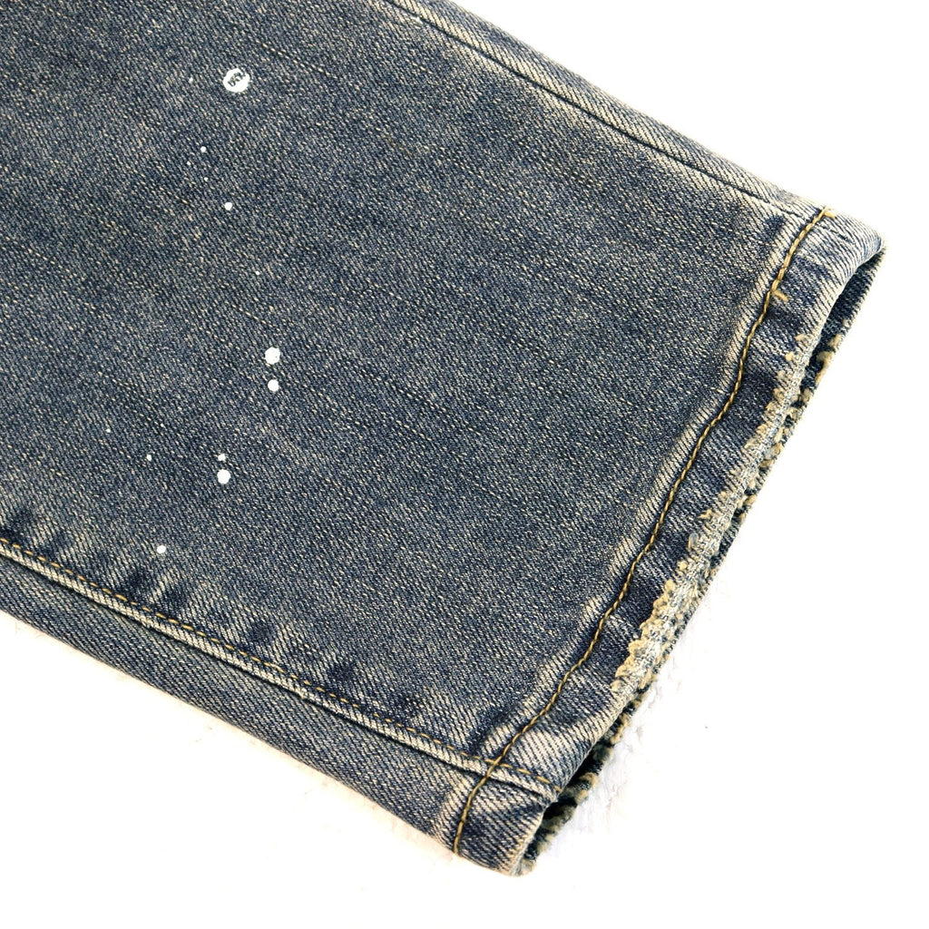 Purple Brand P001 Washed Blue Distressed Patch Jeans ¡ª detail
