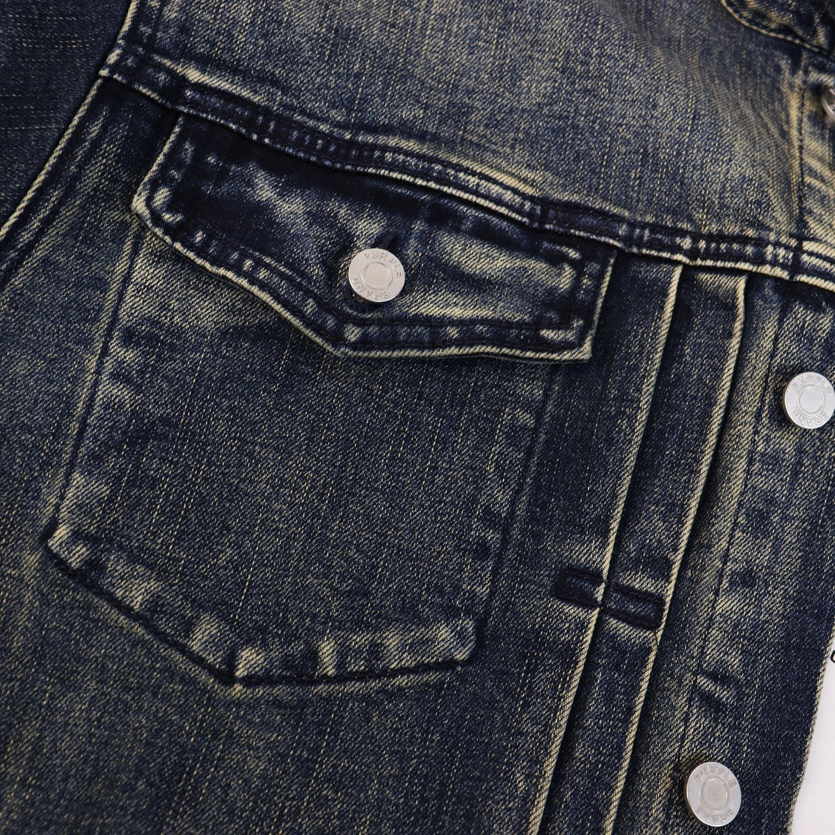 Purple Brand Bandana Trucker Denim Jacket ¡ª detail