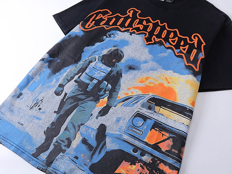 Godspeed Astronaut Car Graphic T-Shirt ¡ª detail