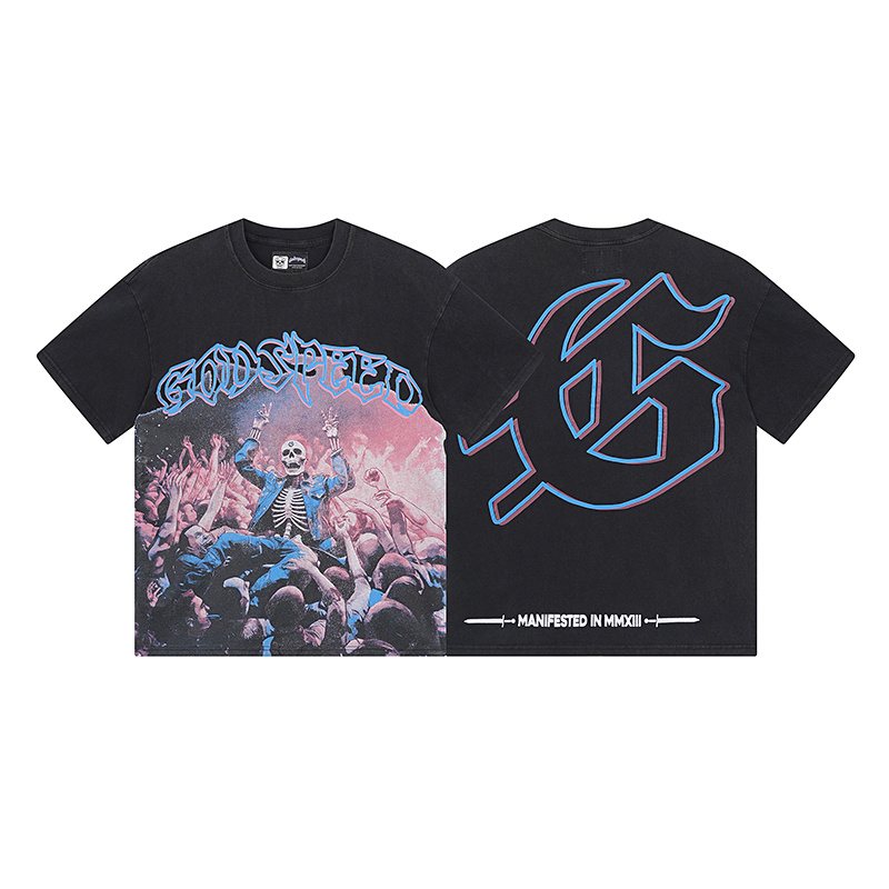 Godspeed Skeleton Crowd Graphic T-Shirt ¡ª hero