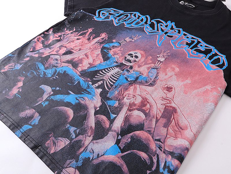 Godspeed Skeleton Crowd Graphic T-Shirt ¡ª detail