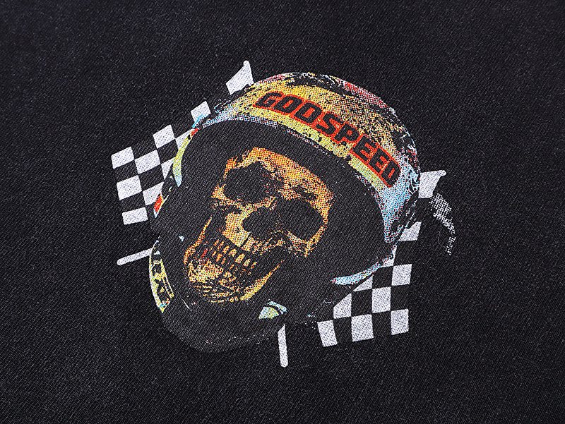 Godspeed Skull Helmet Graphic T-Shirt ¡ª detail