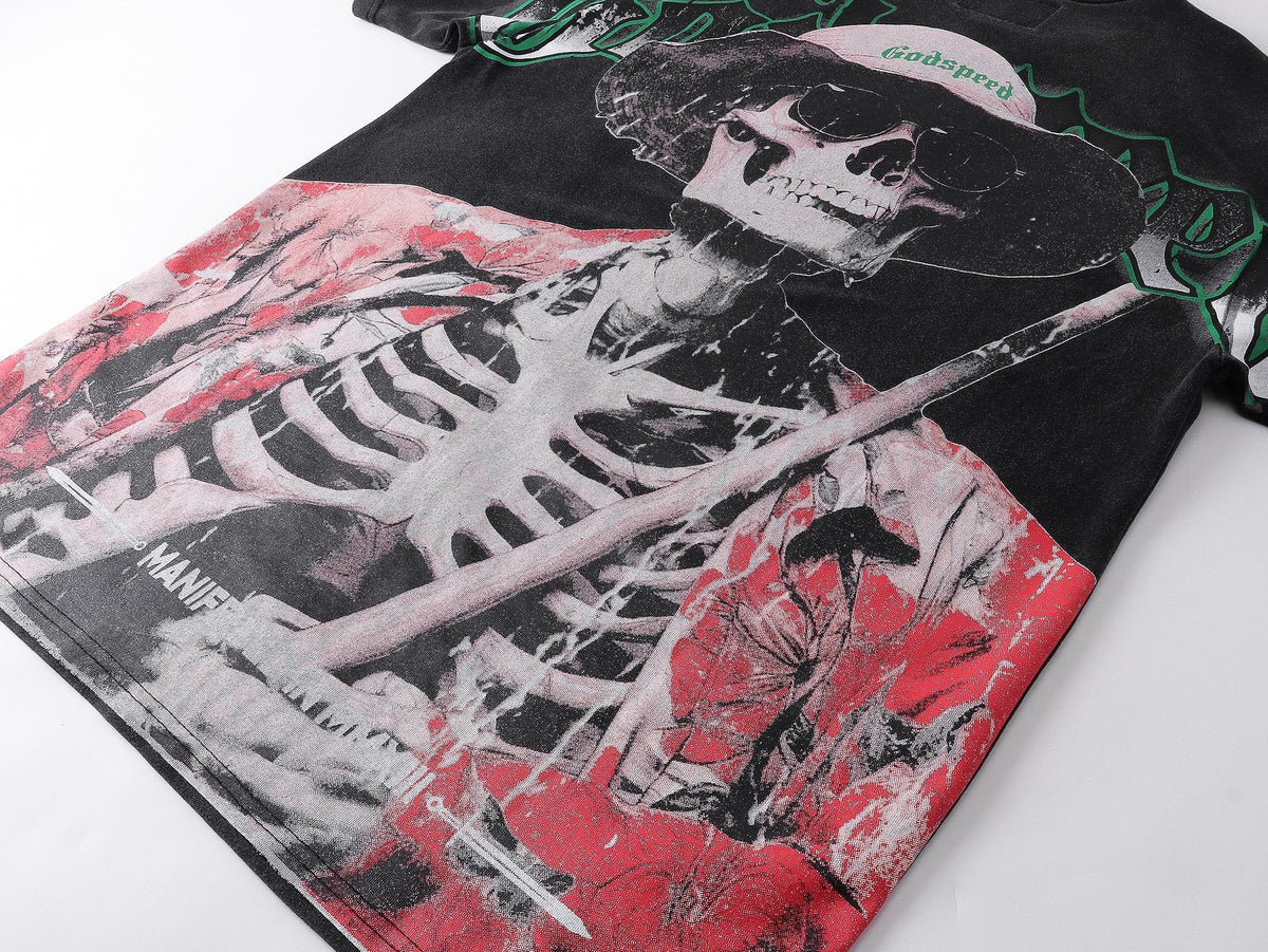 Godspeed Skeleton Graphic Short-Sleeve T-Shirt ¡ª detail