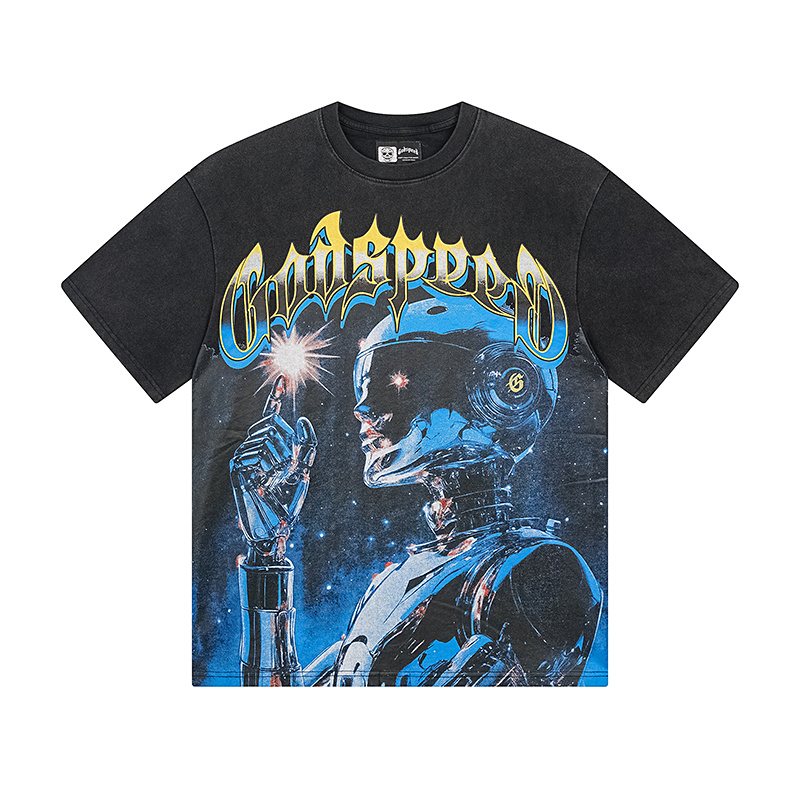 Godspeed E Pluribus Unum Washed Black Graphic T-Shirt ¡ª hero