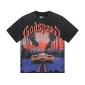 Godspeed Washed Black Car & Palm Graphic T-Shirt ¡ª front