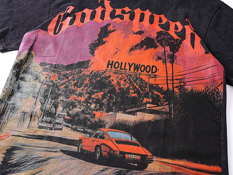 Godspeed Hollywood Car Graphic T-Shirt ¡ª detail