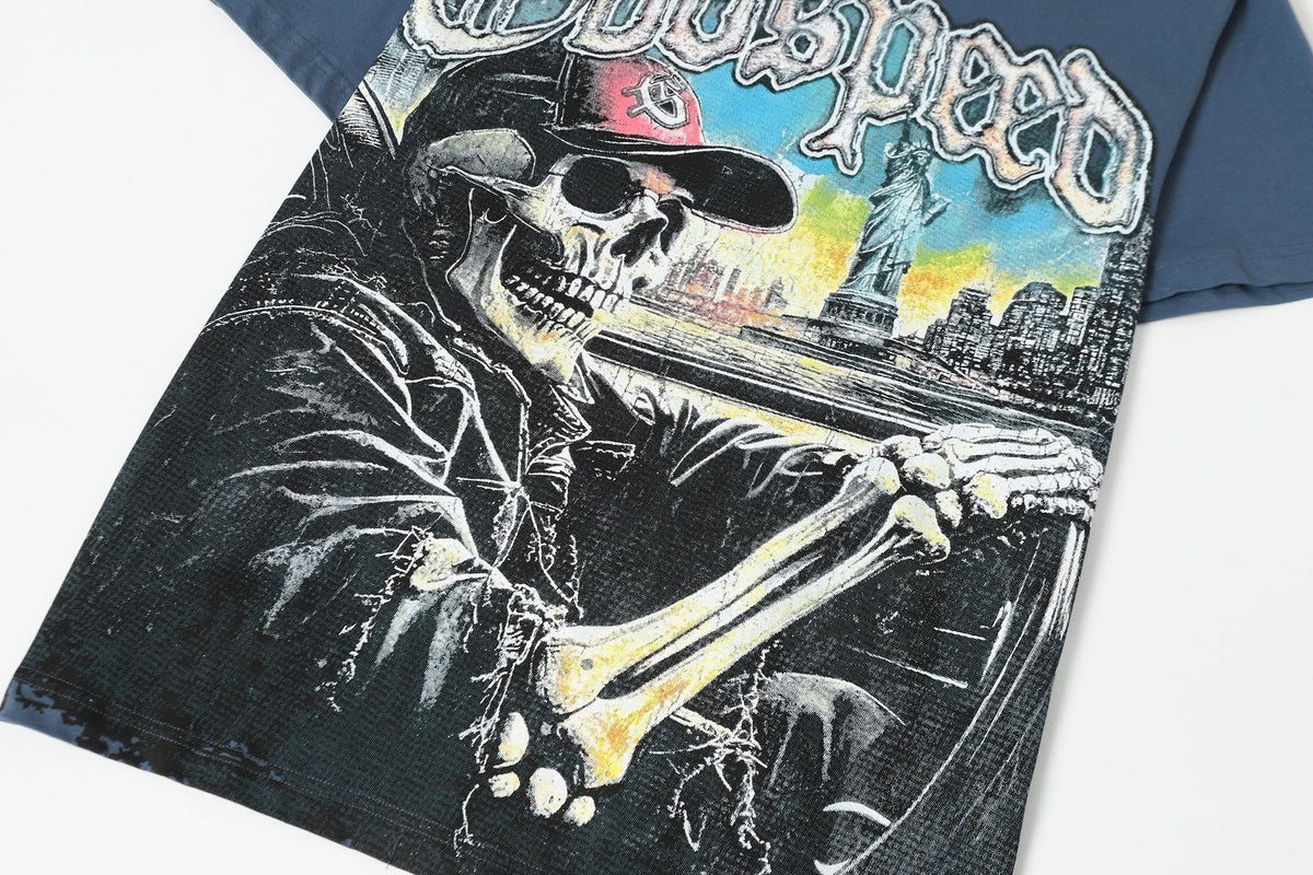 Godspeed Skull City Back Graphic T-Shirt ¡ª detail