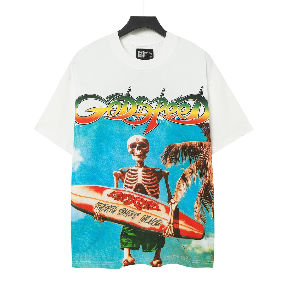 Godspeed Skeleton Surfer Graphic Short-Sleeve T-Shirt ¡ª hero
