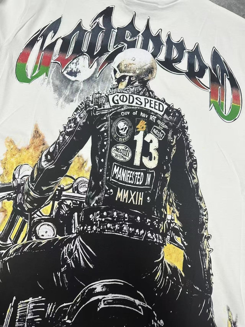 Godspeed Manifested II Biker Graphic T-Shirt ¡ª detail