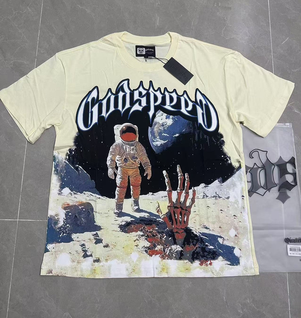 Godspeed Cream Astronaut Graphic Short-Sleeve T-Shirt ¡ª context