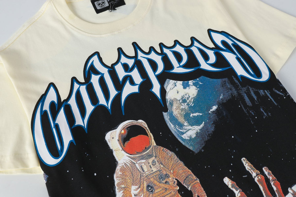 Godspeed Cream Astronaut Graphic Short-Sleeve T-Shirt ¡ª detail