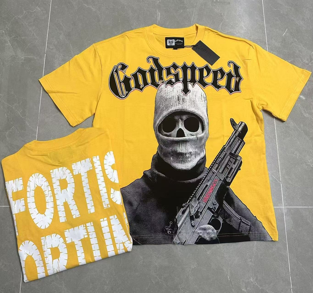 Godspeed Yellow Masked Figure Graphic T-Shirt ¡ª context