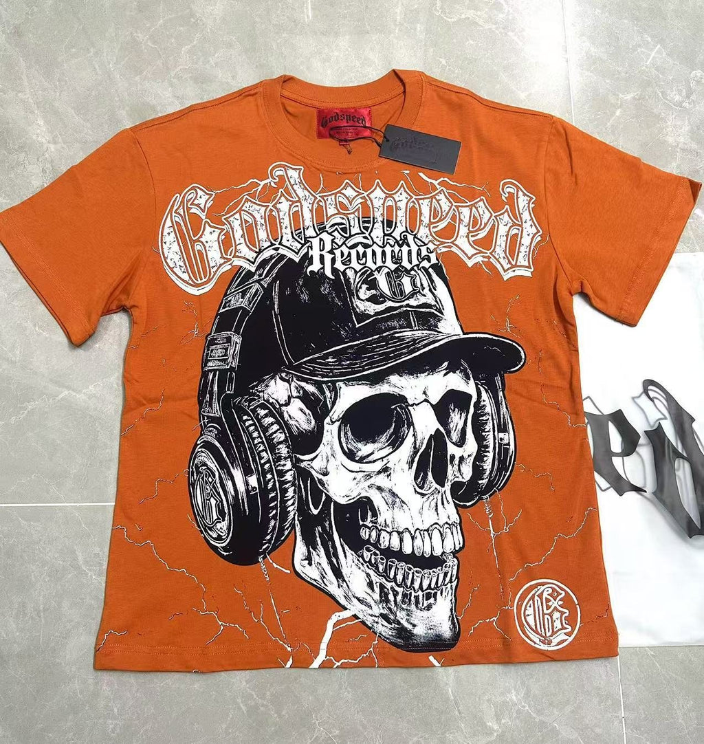 Godspeed Rock Tour Skull Graphic T-Shirt ¡ª front