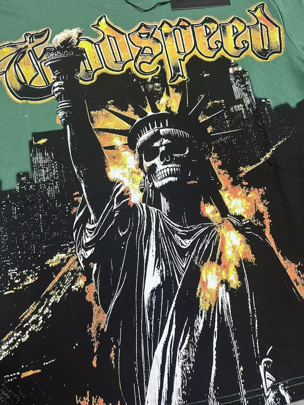 Godspeed Statue of Liberty Graphic T-Shirt ¡ª detail