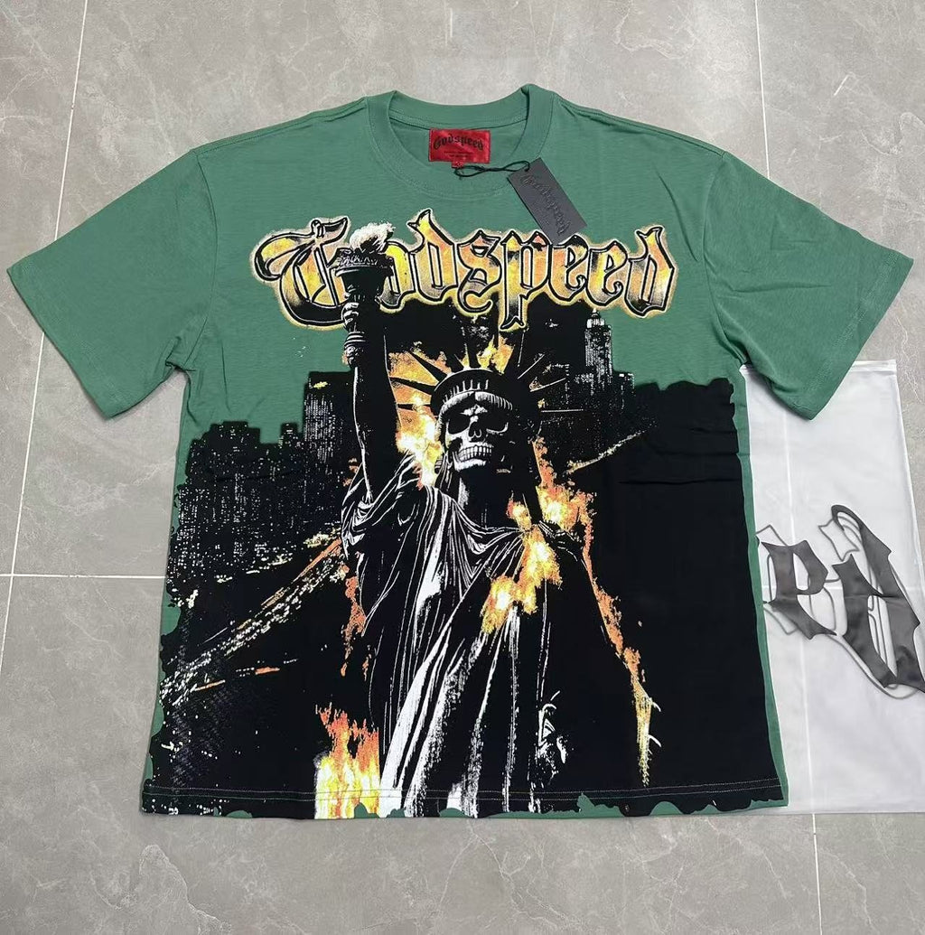 Godspeed Statue of Liberty Graphic T-Shirt ¡ª front