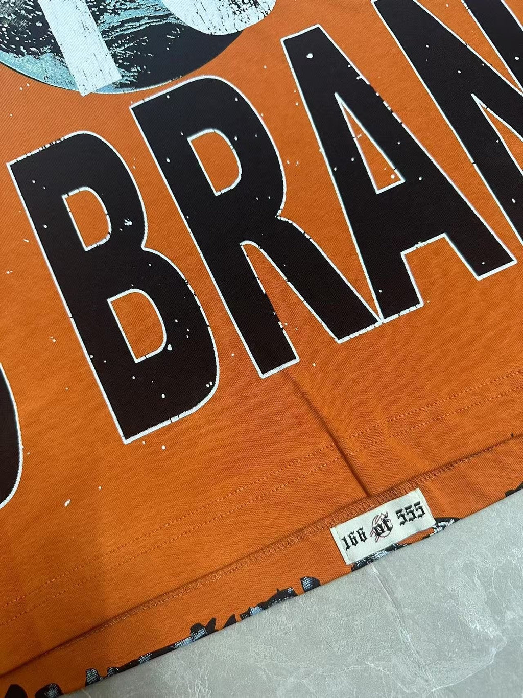 Godspeed Astronaut Flag Graphic T-Shirt - Orange ¡ª detail