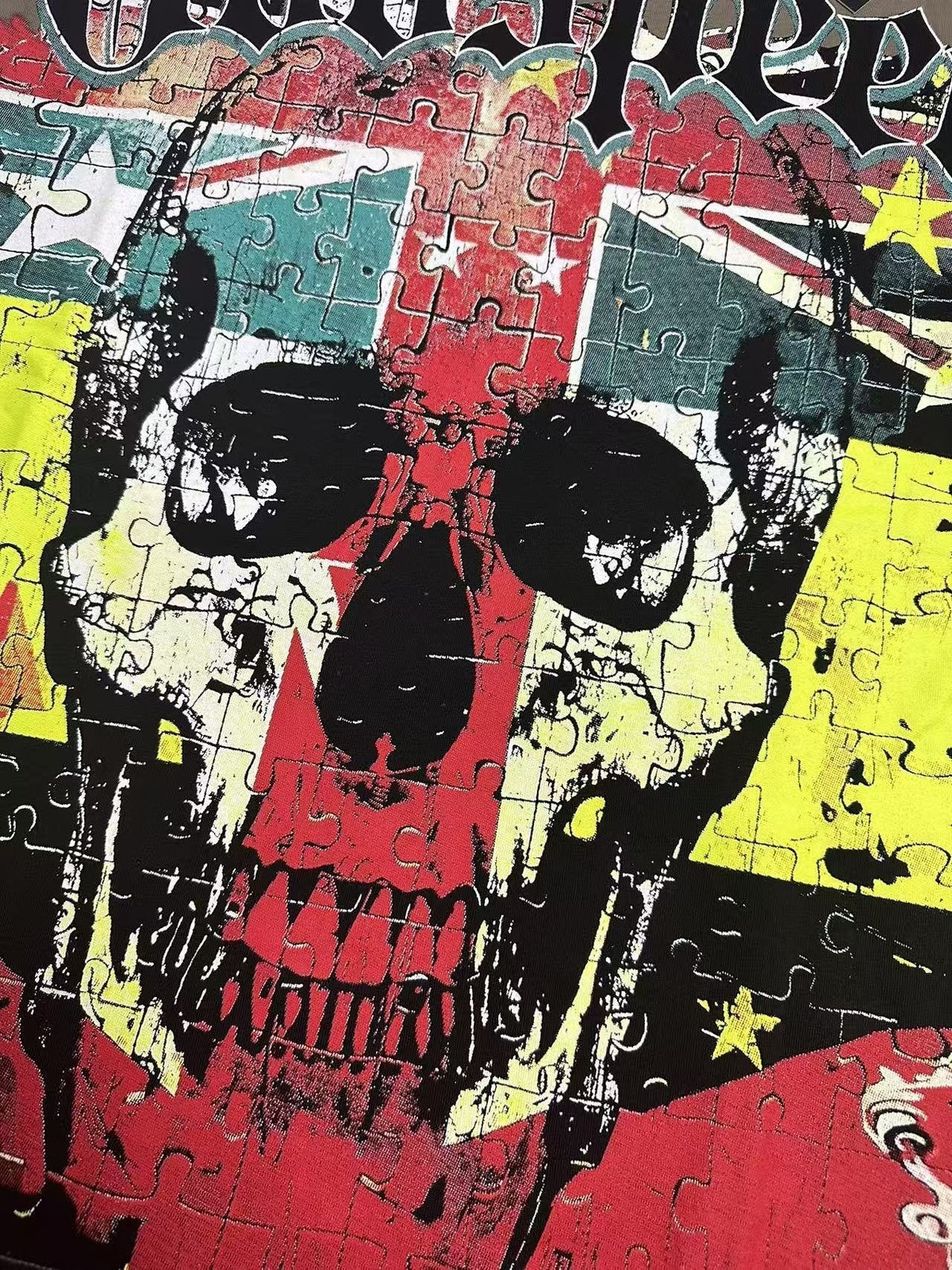 Godspeed Skull Puzzle Graphic Short-Sleeve T-Shirt ¡ª detail