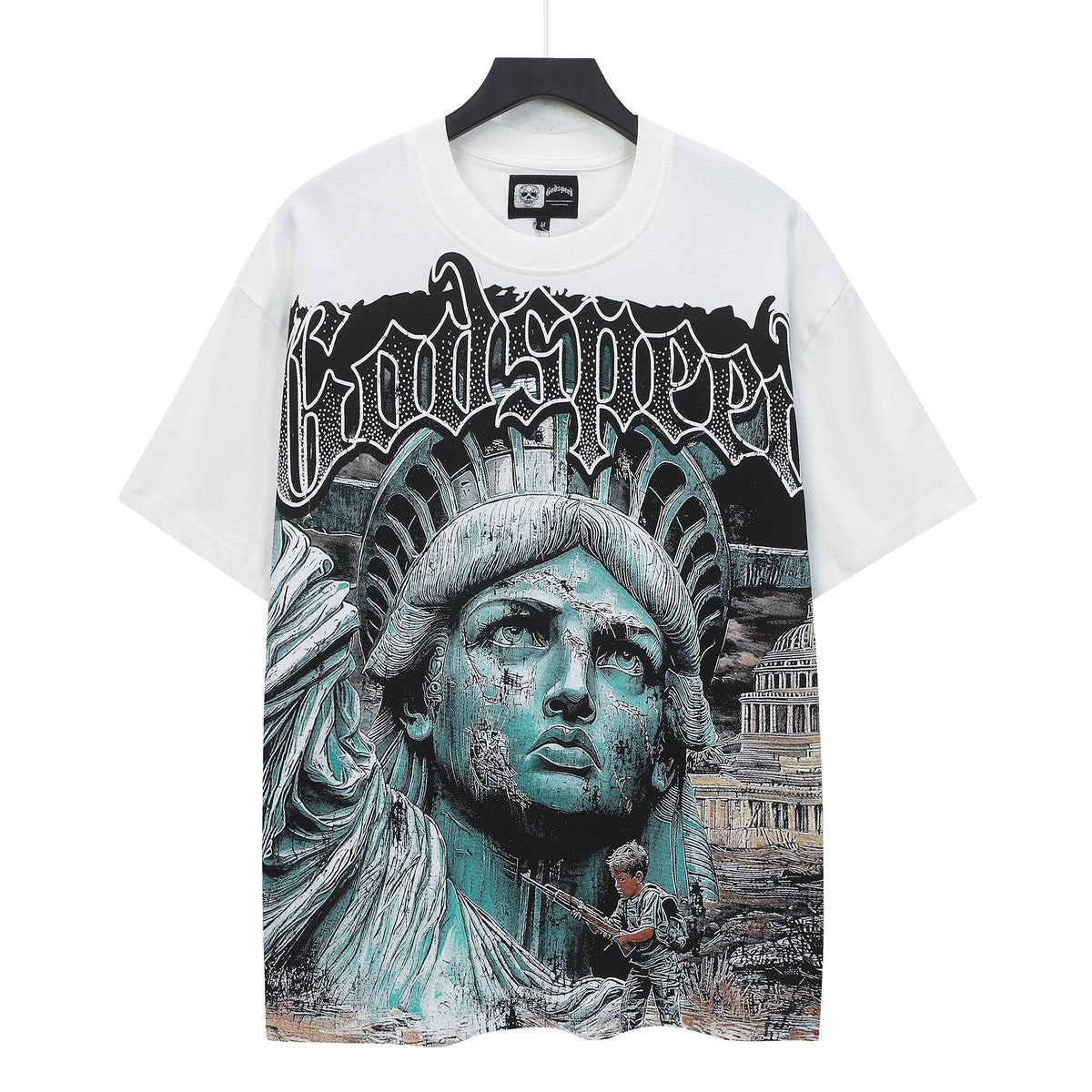 Godspeed Statue of Liberty Short-Sleeve Graphic T-Shirt ¡ª front