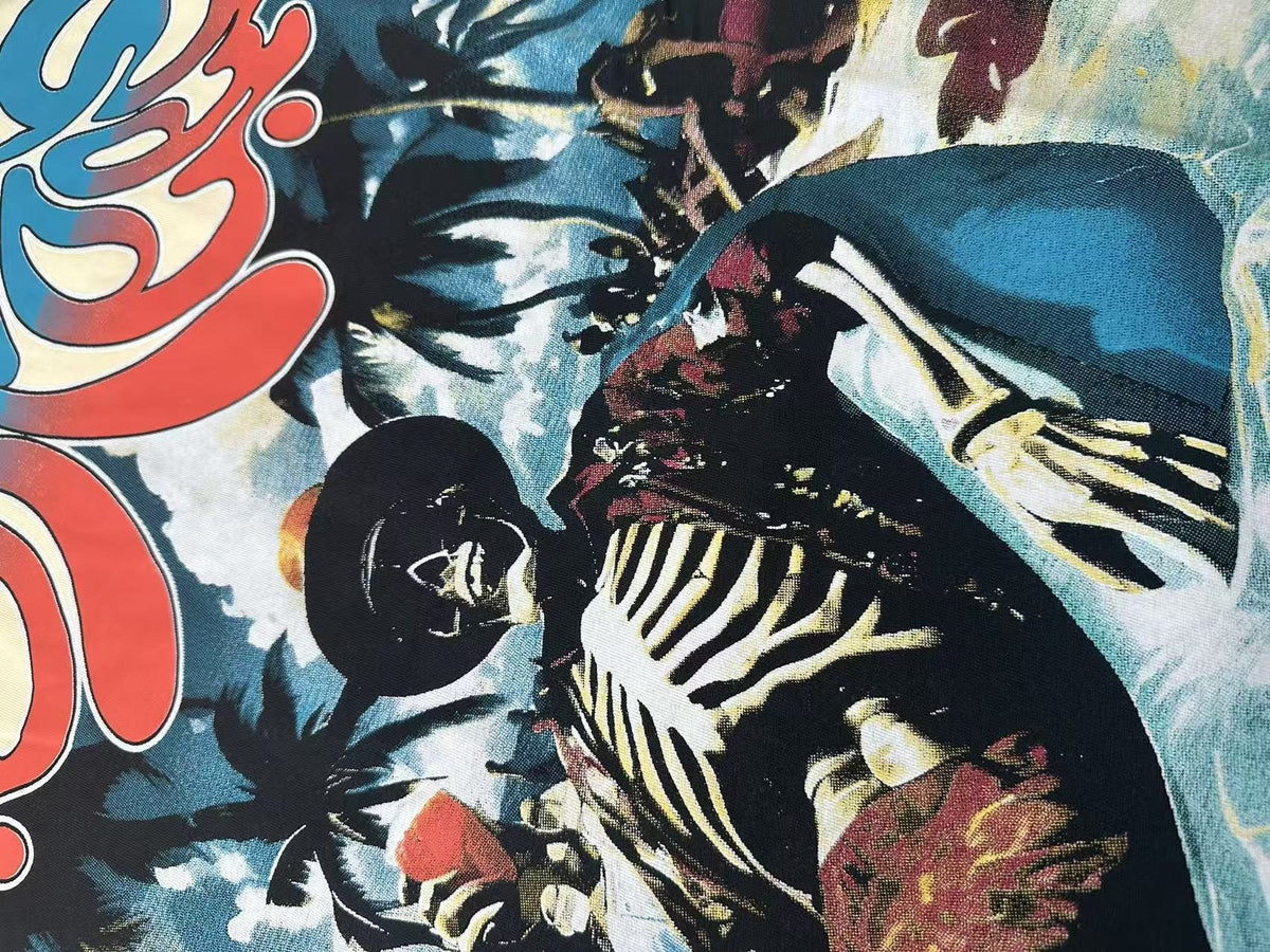 Godspeed Beach Skeleton Graphic T-Shirt ¡ª detail