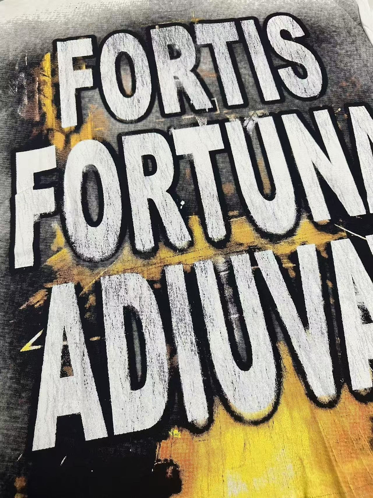 Godspeed Fortis Fortuna Adiuvat Graphic T-Shirt ¡ª detail