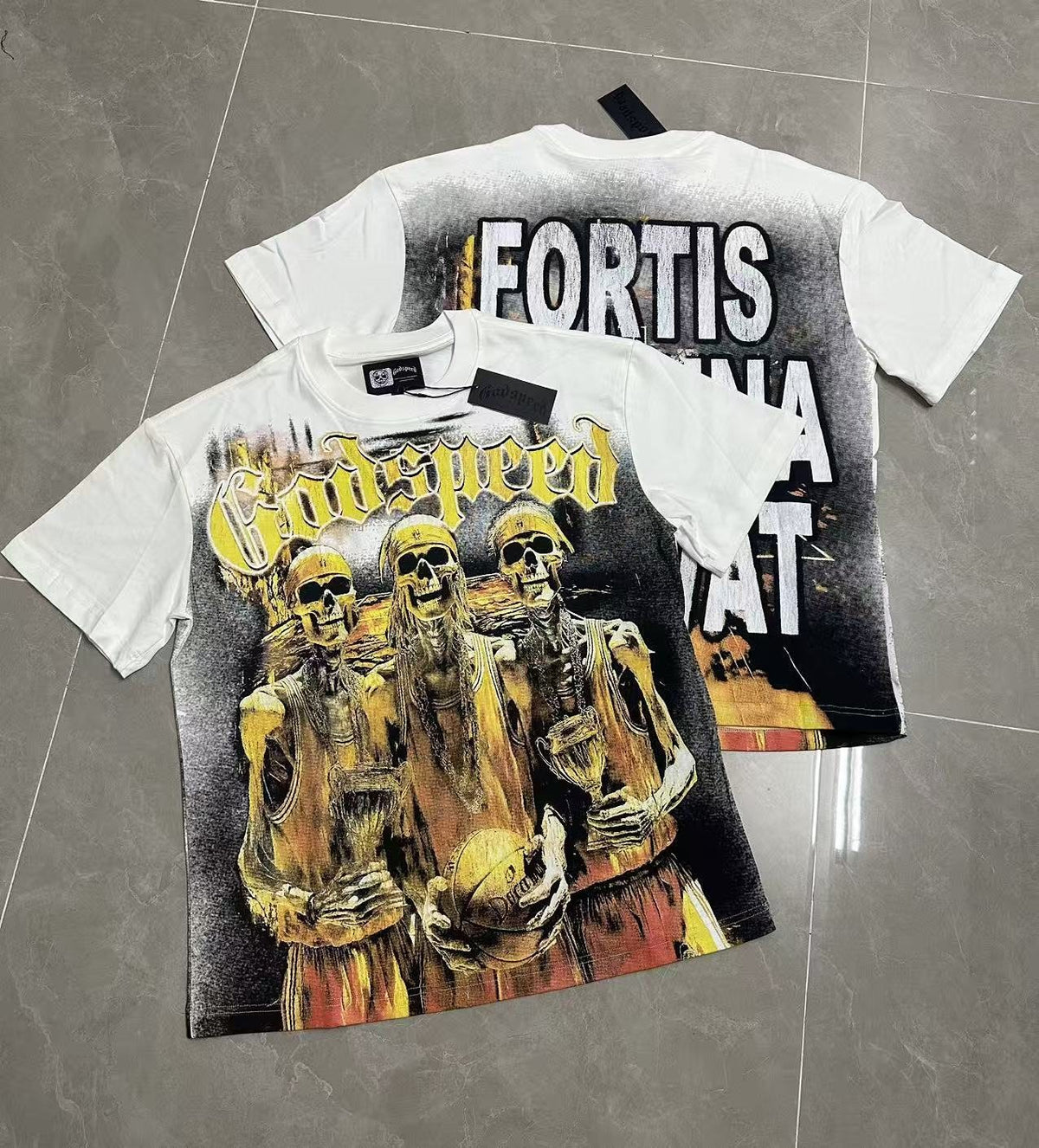Godspeed Fortis Fortuna Adiuvat Graphic T-Shirt ¡ª context