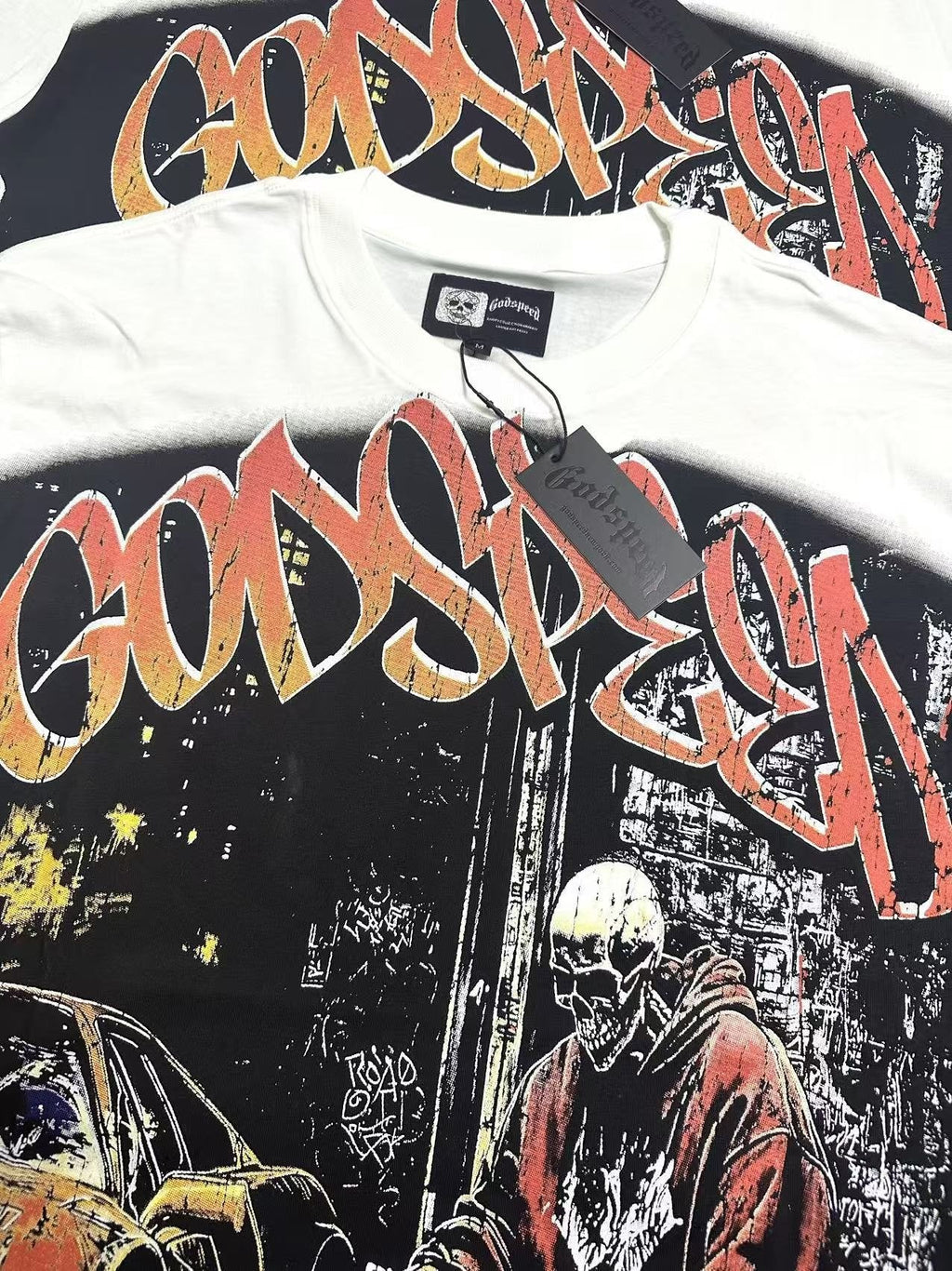 Godspeed Street Scene Graphic T-Shirt ¡ª detail