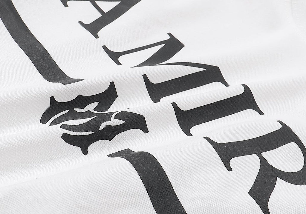 AMIRI Bar Motif Graphic Short-Sleeve T-Shirt ¡ª fabric_closeup