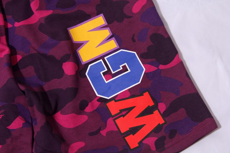 BAPE Shark Face Camouflage Drawstring Shorts ¡ª detail