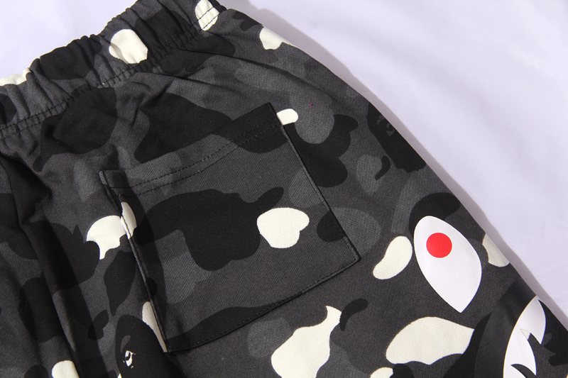 BAPE Shark Camo Glow-in-the-Dark Shorts ¡ª detail