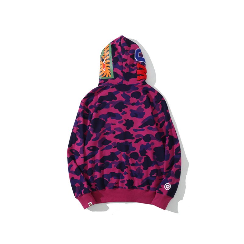 BAPE WGM Shark Camo Zip Hoodie ¡ª back